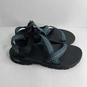 Chaco Mens 13 Sandals Blue‎ Black Printed Pull On Shoes Hiking Water Zvolv 2